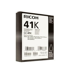 Ricoh GC-41K Cartouche Gel Noir 2500 Pages Compatible Toutes Machines Gel Sauf SG2100N