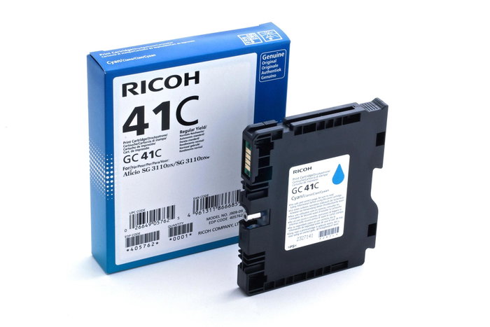 Ricoh Cartouche d'encre gel GC-41C Cyan (2500 pages)