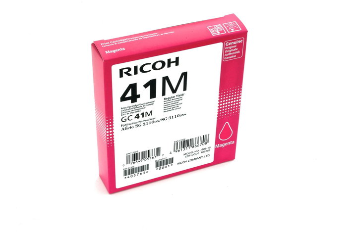 Ricoh Cartouche de gel GC41M Magenta Ricoh Cartouche de gel GC41M Magenta