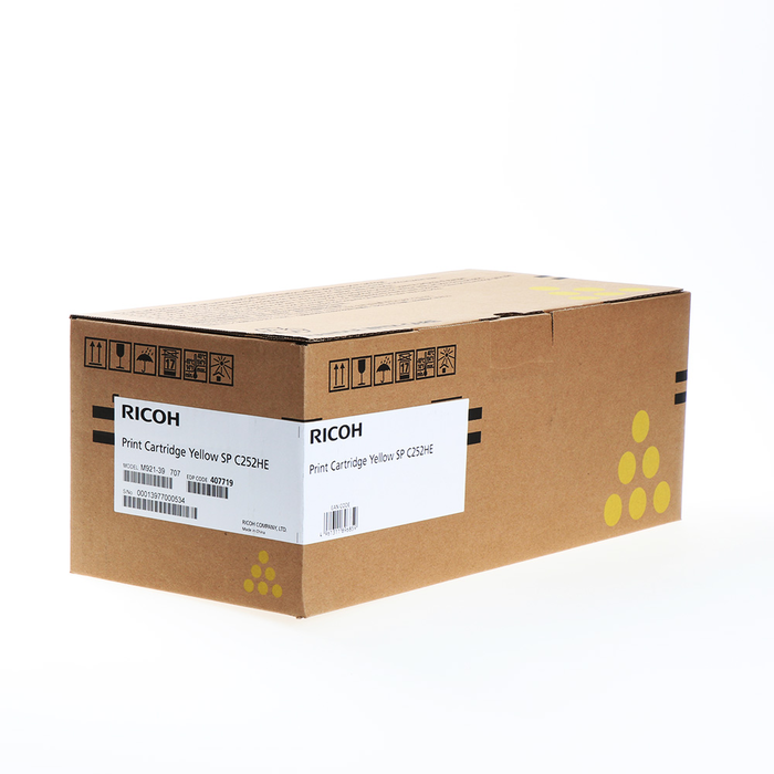 Ricoh C252E / 407719 Toner Jaune XL Haute Capacité pour Imprimante et Copieur Ricoh C252E / 407719 Toner Jaune XL Haute Capacité pour Imprimante et Copieur