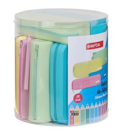 Safta Set de 16 Porte-stylos en Silicone Bleu