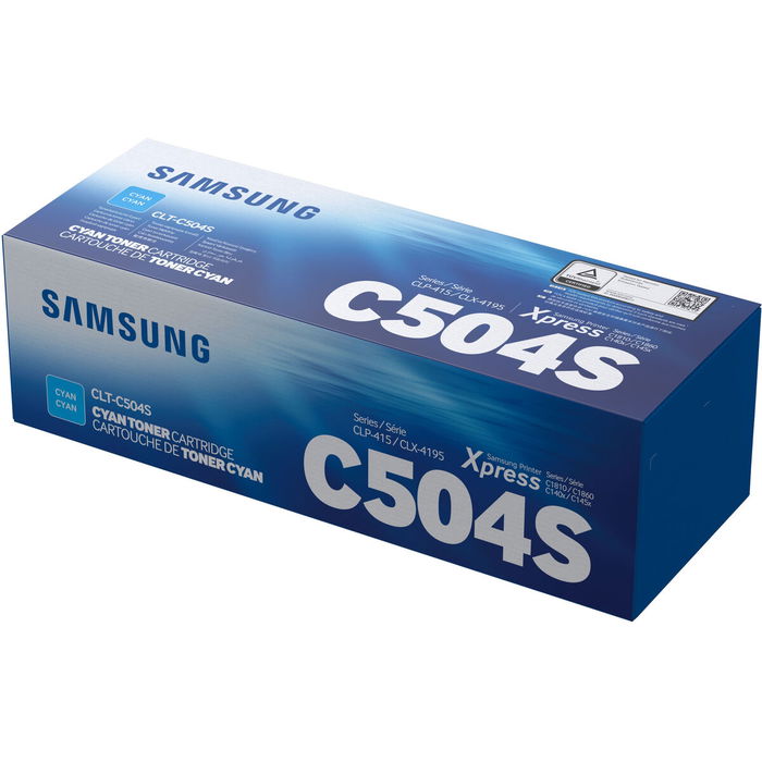 Samsung Toner CLT-C504S / SU025A - Cartouche d'encre Cyan pour imprimante à laser