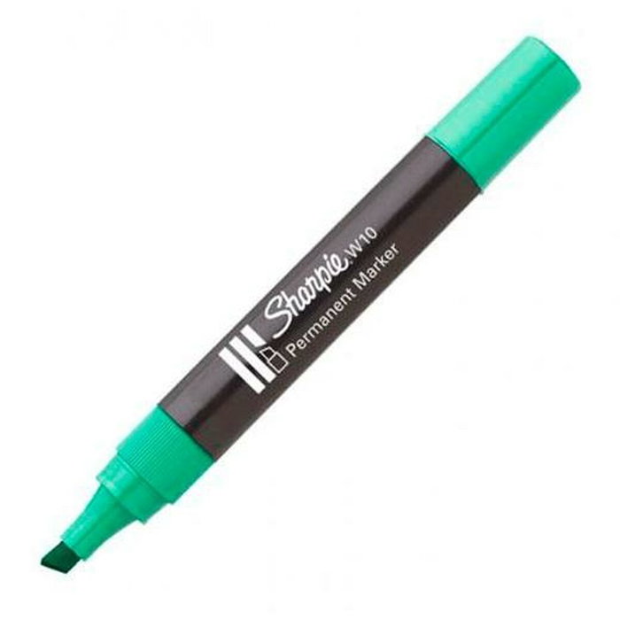 Marqueur permanent Sharpie W10 Vert 12 Pièces Marqueur permanent Sharpie W10 Vert 12 Pièces