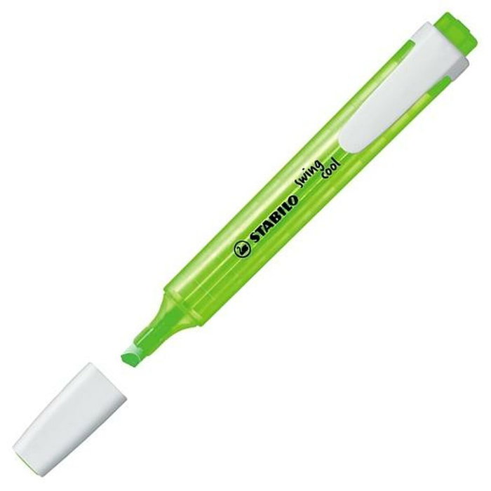 Marqueur fluorescent Stabilo Swing Cool Vert citron 10 Pièces Marqueur fluorescent Stabilo Swing Cool Vert citron 10 Pièces