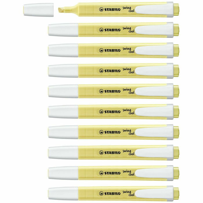 Marqueur fluorescent Stabilo Swing Cool Pastel Jaune 10 Pièces (1 Unités)