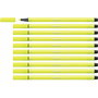 Feutres Stabilo Pen 68 Fluorescent Jaune (10 Pièces)