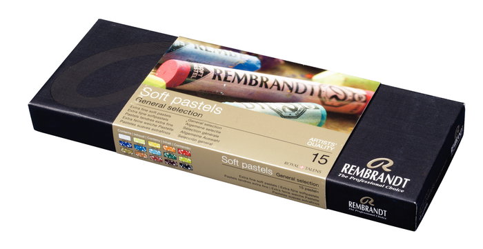 Rembrandt Set pasteles suaves Selección General | 15 pasteles enteros