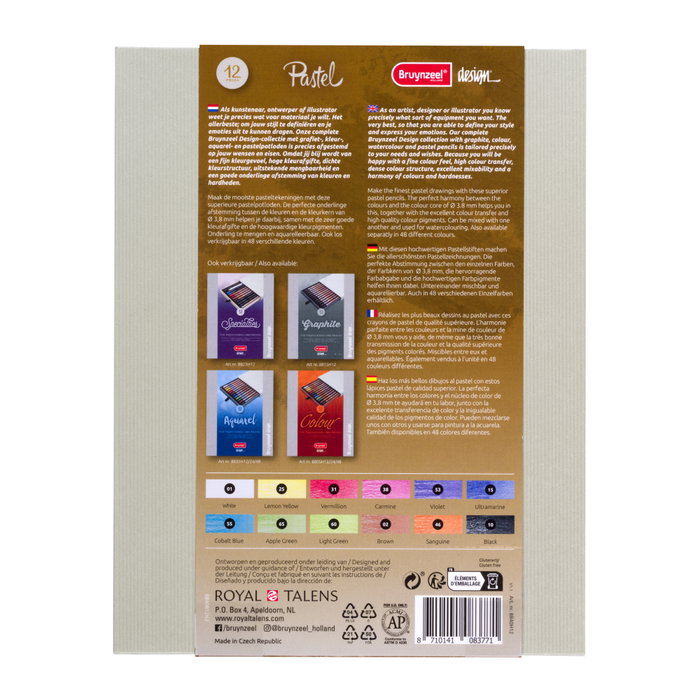 Bruynzeel Design lápize de pastel caja | 12 colores Bruynzeel Design lápize de pastel caja | 12 colores