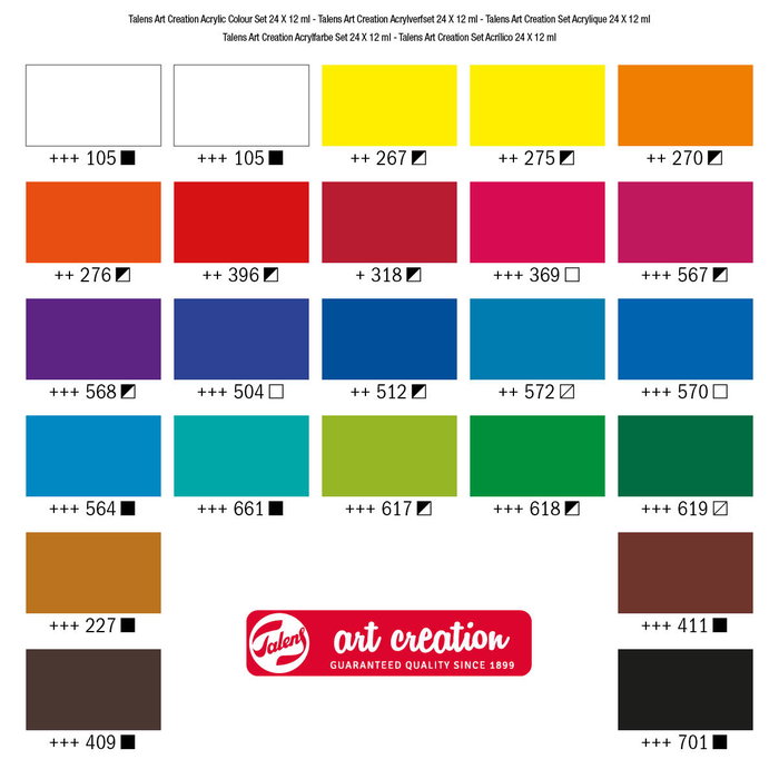 Talens Art Creation Set Acrílico 24 x 12 ml Talens Art Creation Set Acrílico 24 x 12 ml