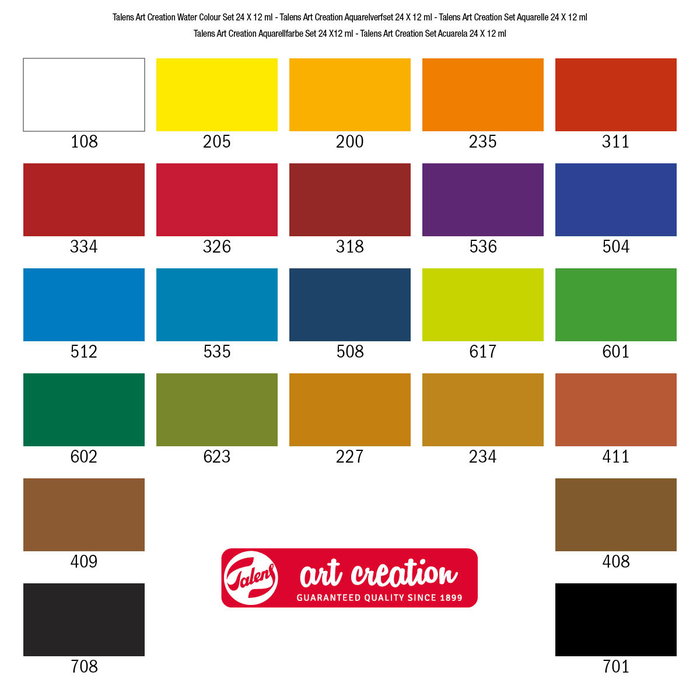 Talens Art Creation Set d'Aquarelle 24 x 12 ml Talens Art Creation Set d'Aquarelle 24 x 12 ml