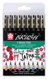 Sakura Pigma Brush coffret de 9 couleurs