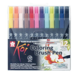 Sakura Koi Coloring Brush Pen Set - 12 couleurs