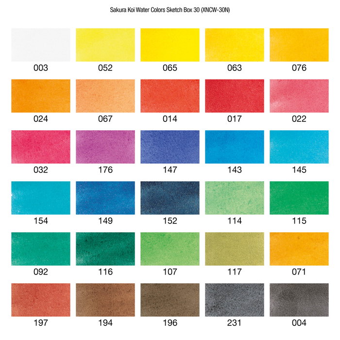 Sakura Koi Water Colors Pocket Field Sketch Box - 30 demi-pastilles