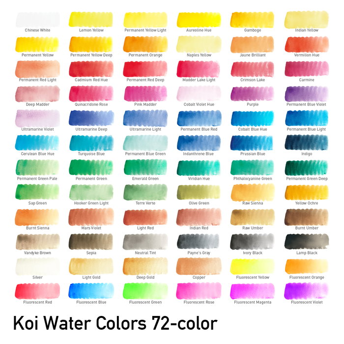 Sakura Koi Water Colors Studio Set - 72 pastilles d'aquarelle Sakura Koi Water Colors Studio Set - 72 pastilles d'aquarelle