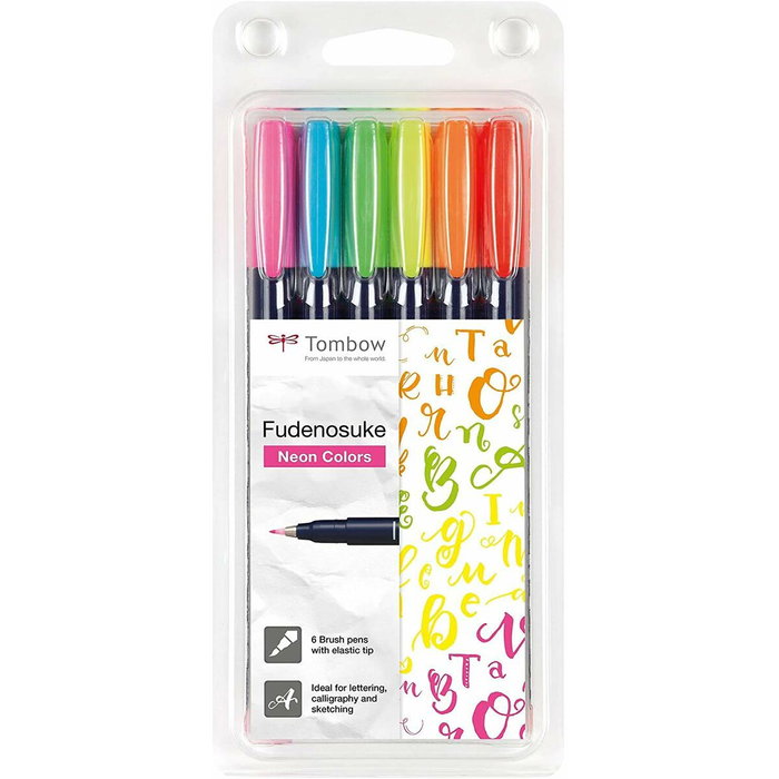 Ensemble de Marqueurs Tombow Fudenosuke Multicouleur Ensemble de Marqueurs Tombow Fudenosuke Multicouleur