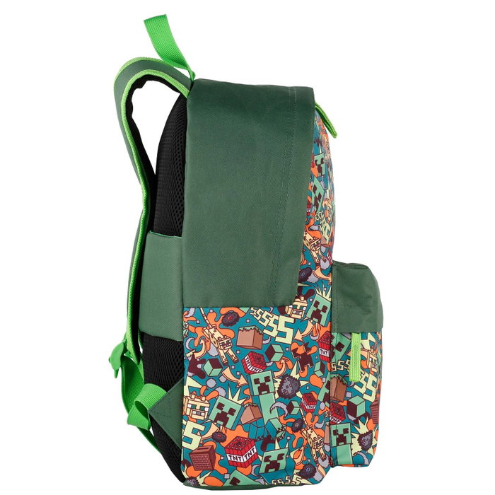 TOYBAGS Sac à dos trolley Crazy Minecraft 41 cm avec compartiment pour ordinateur portable - Polyester résistant