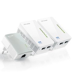 TP-Link Pack Powerline TL-WPA4220 x2 + TL-PA4010 CPL 500Mbps WiFi 300M 2 Ports Ethernet Blanc