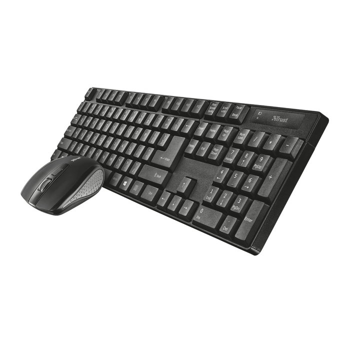 clavier et souris Trust Qoby Noir QWERTY 4 Pièces clavier et souris Trust Qoby Noir QWERTY 4 Pièces