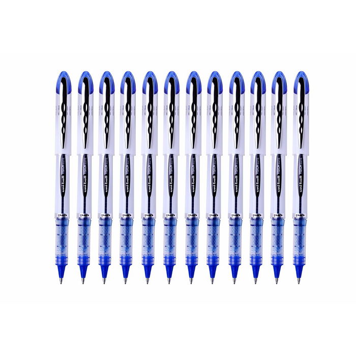 stylo à encre liquide Uni-Ball Vision Elite UB-200 Bleu foncé 0,6 mm (12 Pièces)