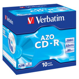 Verbatim Data Life plus CD-R 80 700MB 52x Jewel Case (Lot de 10)