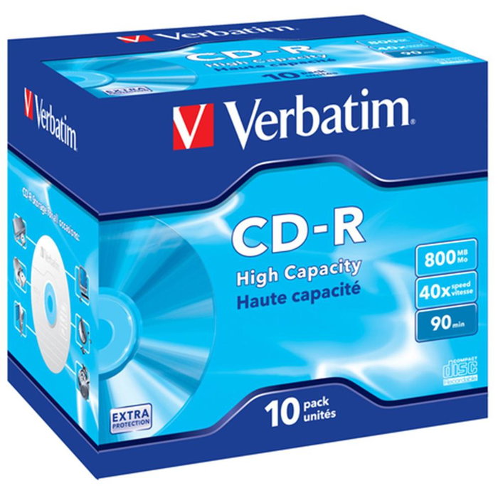 Verbatim CD-R 800 Mo 40x Boîte de 10 - Jewelcase