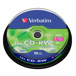 Verbatim CD-RW 700MB 10x Speed, Lot de 10