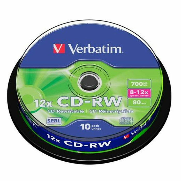 Verbatim CD-RW 43480, 10 pièces Verbatim CD-RW 43480, 10 pièces