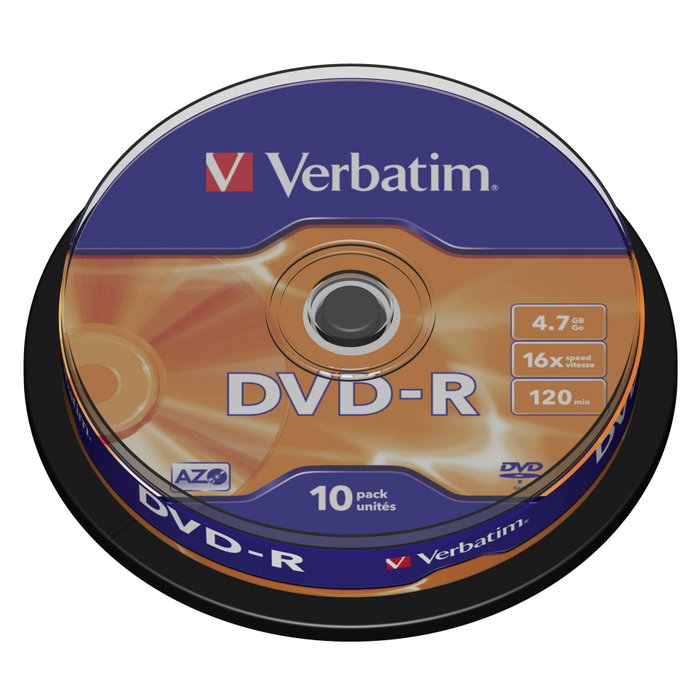 Verbatim DVD-R 4,7 Go 16x - Lot de 10 unités