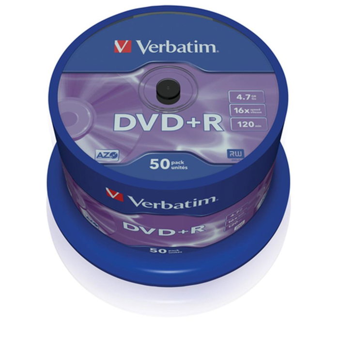 Verbatim DVD+R 4.7 Go 16x Advanced Azo 50 pièces Verbatim DVD+R 4.7 Go 16x Advanced Azo 50 pièces