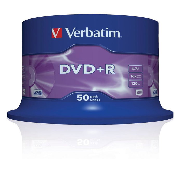 Verbatim DVD+R 4.7 Go 16x Advanced Azo 50 pièces Verbatim DVD+R 4.7 Go 16x Advanced Azo 50 pièces