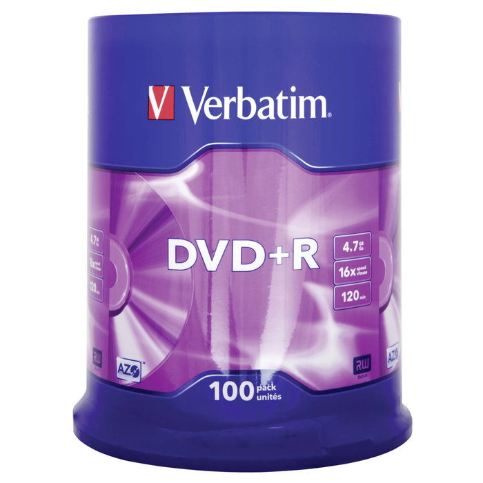 Verbatim DVD-R 100 Unités Verbatim DVD-R 100 Unités