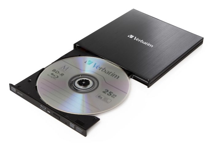 Verbatim Graveur Blu-ray Externe Ultramince avec USB 3.0 et Logiciel Nero pour Archivage et Sauvegarde de Données