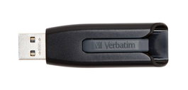 Verbatim Store 'n' Go V3 Clé USB 128 Go USB 3.0 avec Connecteur Protégé par Fermeture Coulissante - Noir