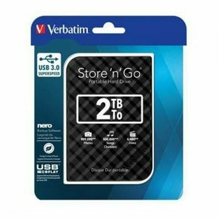 Disque Dur Externe Verbatim 53195 2 TB Disque Dur Externe Verbatim 53195 2 TB