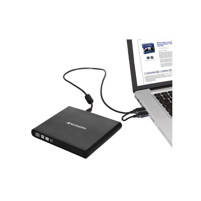 Verbatim Graveur externe slimline CD/DVD USB 2.0