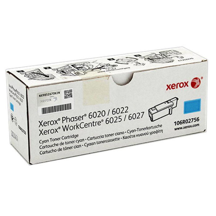 Xerox Cartouche Toner 6020 Cyan 106R02756 Original Standardkapazität 1000 Pages pour Phaser 6020/6022 WorkCentre 6025/6027 Xerox Cartouche Toner 6020 Cyan 106R02756 Original Standardkapazität 1000 Pages pour Phaser 6020/6022 WorkCentre 6025/6027