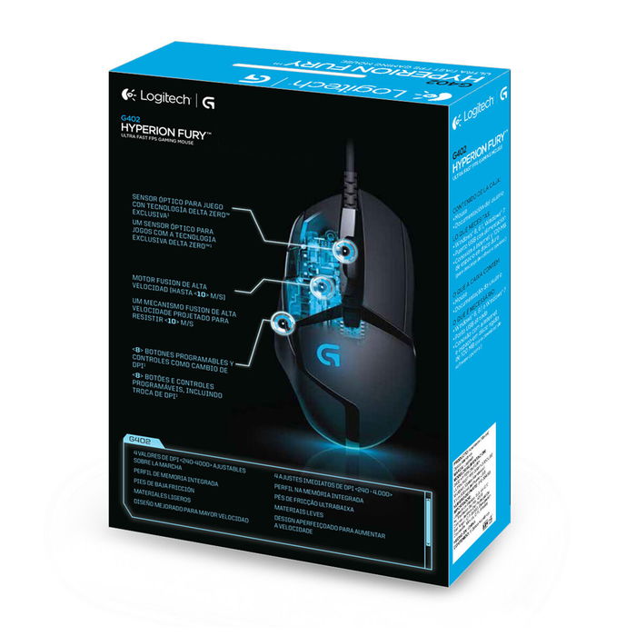 Souris Gaming Logitech 910-004068 Noir 4000 dpi