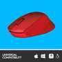 Logitech M330 Silent Plus Souris Sans Fil Silencieuse, 1000 dpi, Autonomie 24 Mois, Connexion USB 2.4GHz, Récepteur Nano, Rouge