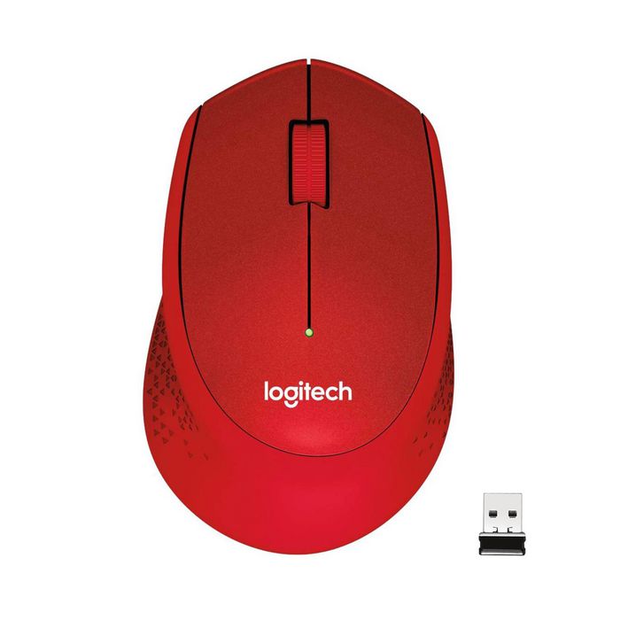 Logitech M330 Silent Plus Souris Sans Fil Silencieuse, 1000 dpi, Autonomie 24 Mois, Connexion USB 2.4GHz, Récepteur Nano, Rouge