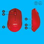 Logitech M330 Silent Plus Souris Sans Fil Silencieuse, 1000 dpi, Autonomie 24 Mois, Connexion USB 2.4GHz, Récepteur Nano, Rouge