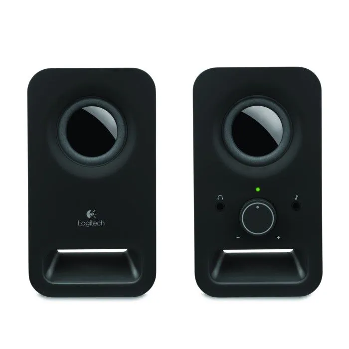 Logitech Enceintes PC Stéréo 2.0 Z150 Noir avec Prise Casque - 3W - Contrôles Intégrés