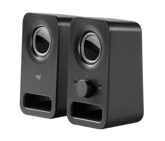 Logitech Haut-parleurs stéréo Z150 - 2 haut-parleurs, son clair, commandes simplifiées et prise casque intégrée, design compact