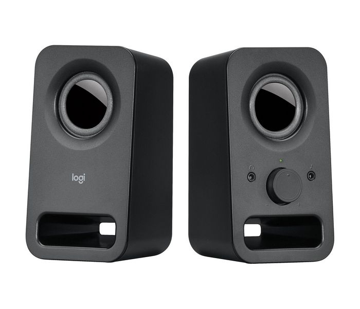 Logitech Haut-parleurs stéréo Z150 - 2 haut-parleurs, son clair, commandes simplifiées et prise casque intégrée, design compact