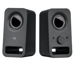 Logitech Haut-parleurs stéréo Z150 - 2 haut-parleurs, son clair, commandes simplifiées et prise casque intégrée, design compact