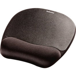 Fellowes Alfombrilla avec repose-poignet en mousse à mémoire de forme, Noir