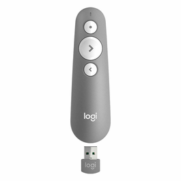 Logitech 910-006520 R500S Présentateur sans fil Laser avec Pointeur, écran LCD et Timer, Gris