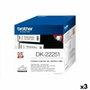 Bande continue de papier thermique Brother DK-22251 (3 Unités)