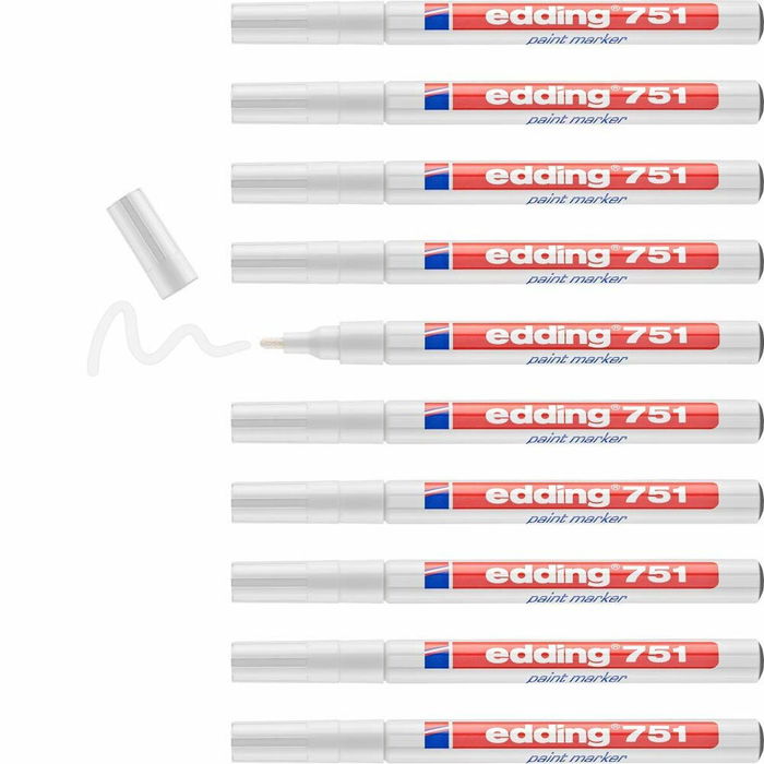 Marqueur permanent Edding E751 Blanc (10 Unités)