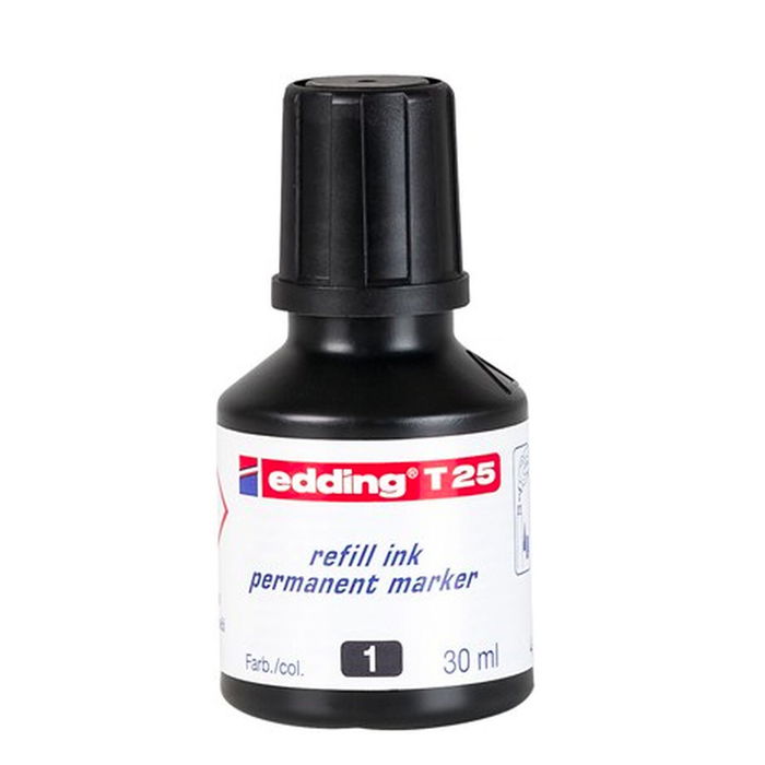 Recharge d'encre Edding T25 Permanent Noir 30 ml (10 Unités)