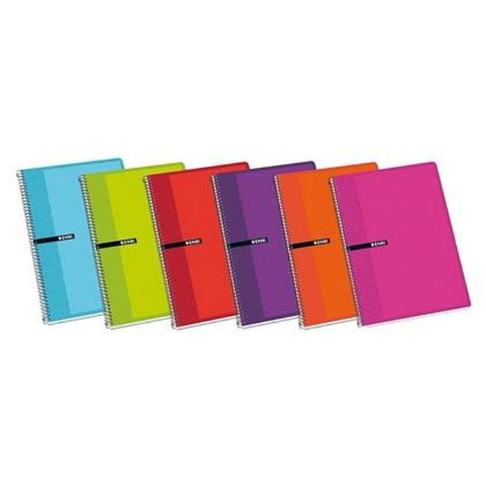 Cahier ENRI Multicouleur Feuille 80 Volets 21,5 x 31,5 cm (5 Unités)